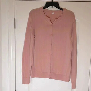 UNIQLO Peach Cotton Cardigan - Size L/G